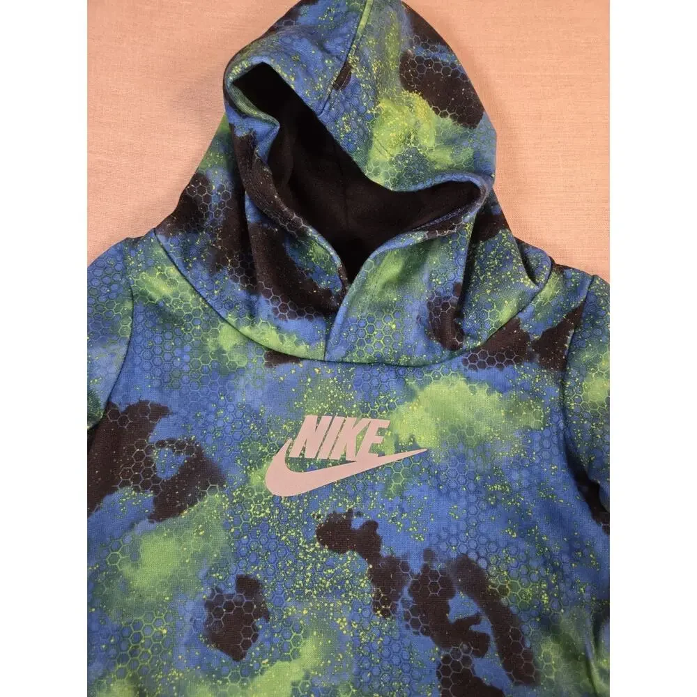 NWT‎ NIKE Futura Kids Hoodie 18 Months Black /Laser Blue